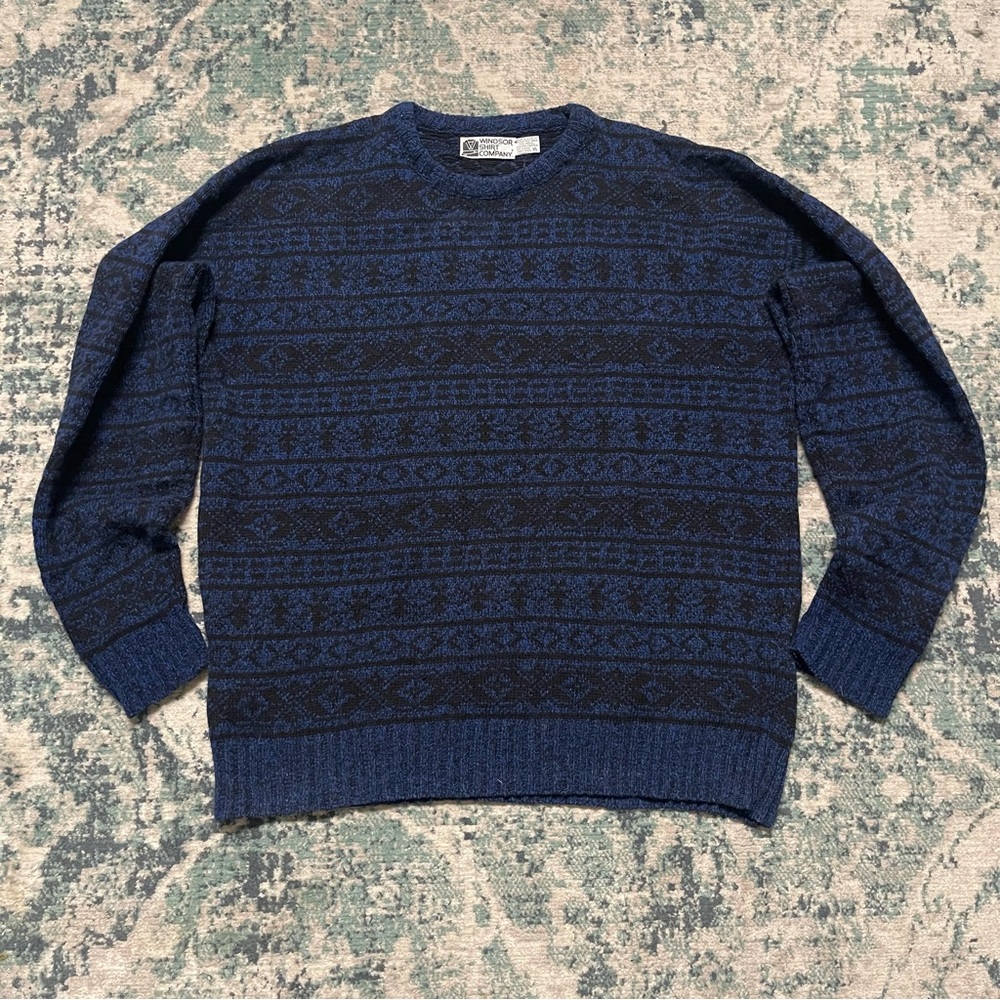 Vintage Wool Knit Pattern Sweater